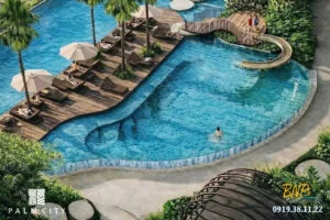 Hình ảnh phối cảnh tiện ích hồ bơi Khu đô thị Palm City