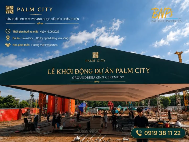 Lễ Khởi Động Dự Án Palm City Ngày 16.06.2026 Khai Mở Biểu Tượng Sống Nghỉ Dưỡng Ven Sông - Bách Như Properties - BNPs