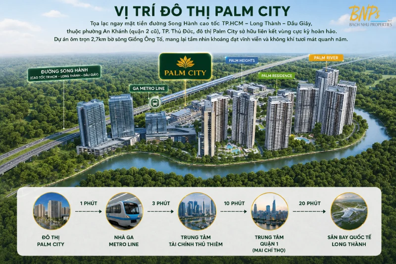 Vị Trí Kim Cương Của Palm City Đón Đầu Sóng Hạ Tầng Khủng Năm 2026