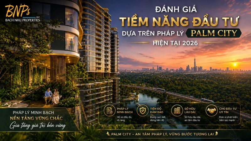 Đánh giá tiềm năng đầu tư dựa trên pháp lý Palm City hiện tại 2026 - Bách Như Properties - BNPs